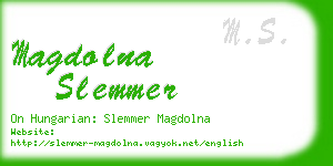 magdolna slemmer business card